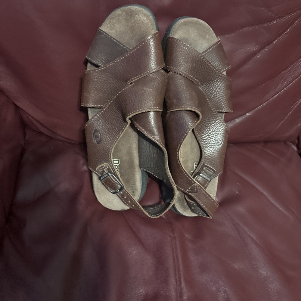 Nimrod Women's Brown Thick Leather Sandals Shoes Sz 10M USA 236243